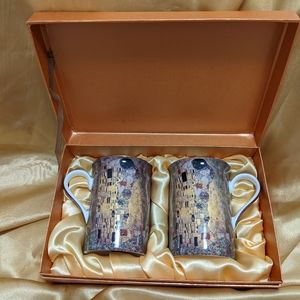 Gustav Klimt Lancaster fine bone porcelain mug set